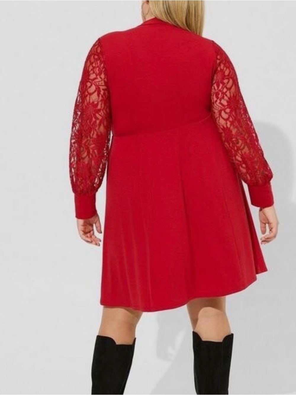 torrid Red Lace-Sleeve Kids Formal Dress